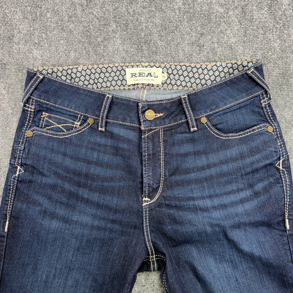 Ariat Real Jeans Women 16WL (Fit 36x31) Blue Contessa Perfect Rise Bootcut Denim - Picture 13 of 16